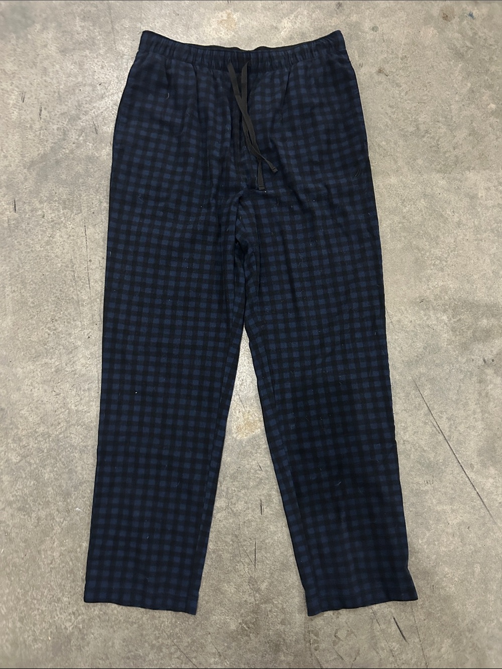 Nautica Navy and Black Plaid Drawstring Pajama Lounge Pants